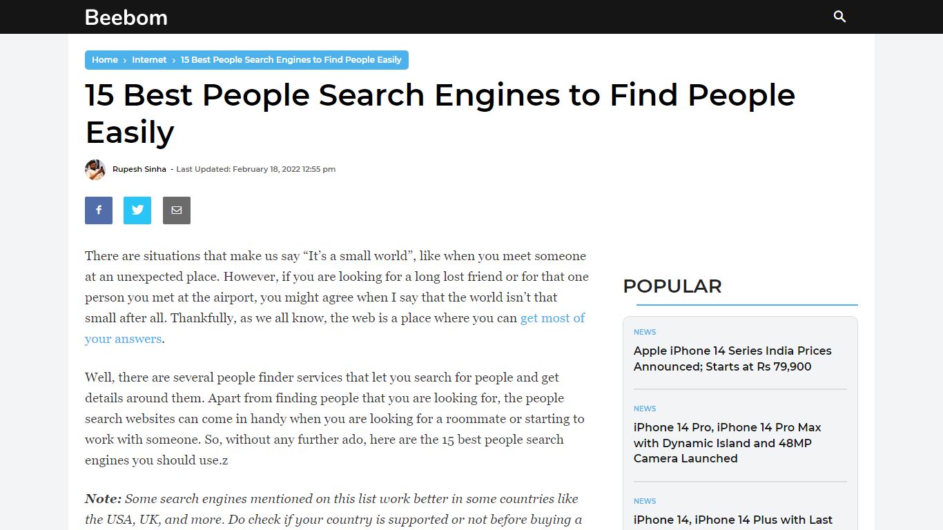 15 Best People Search Engines in 2022 [WORKING] | Beebom